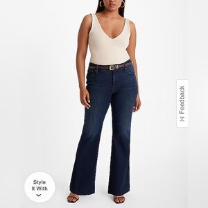 Dear John Denim Size 31 Dark Wash Flare Jeans